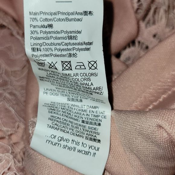 Missguided Petite Cut Out Lace Body Con Dress Pink Size 4 - Picture 6 of 6